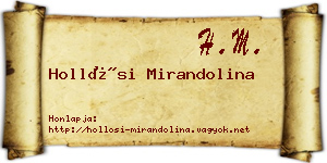 Hollósi Mirandolina névjegykártya